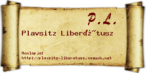 Plavsitz Liberátusz névjegykártya